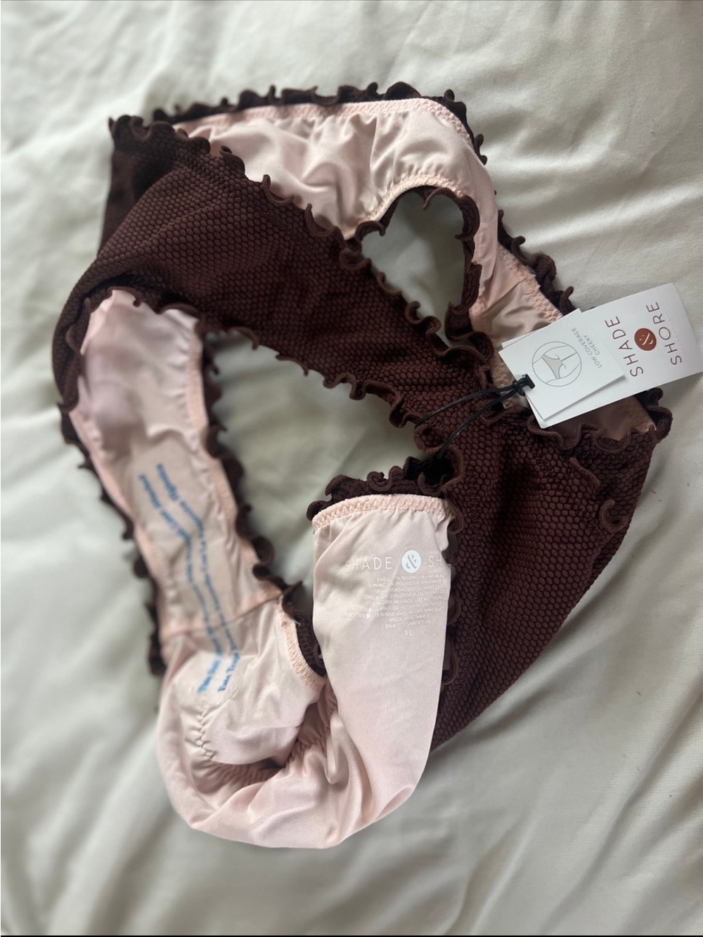 Shade & Shore Brown Ribbed Underwire Bikini Set - Picture 10 of 11